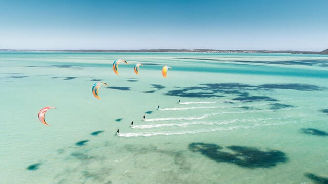 Langebaan lagoon kitesurfing, RSA