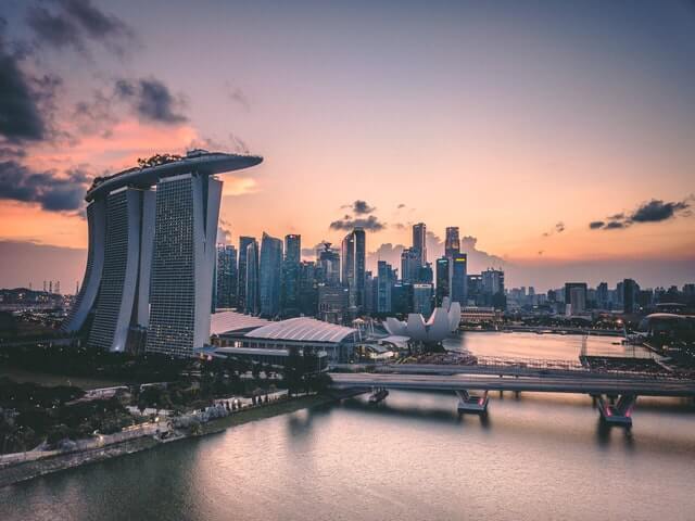 Singapore in sunrise