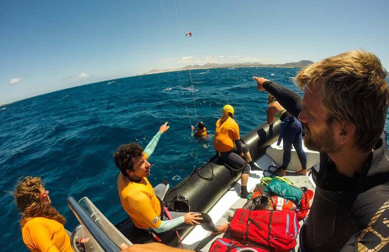 kite school from boat