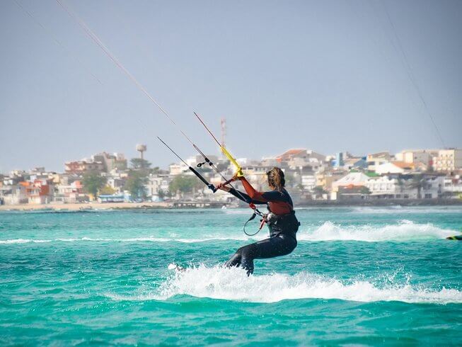 Kitesurfing in Boa Vista, Cape Verde