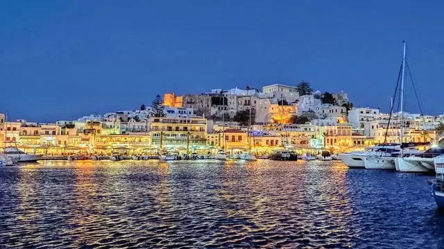 Naxos at night